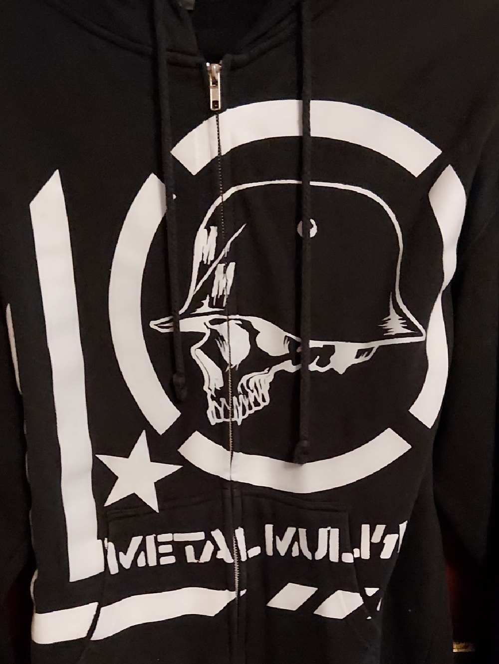 Metal Mulisha Black Hoodie with White Skull Emblem